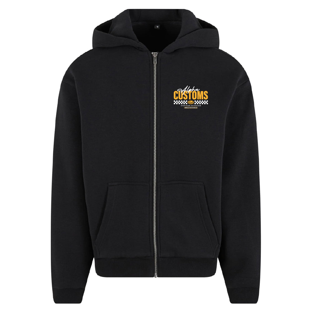 Alpha Customs Zip Hoodie Schwarz