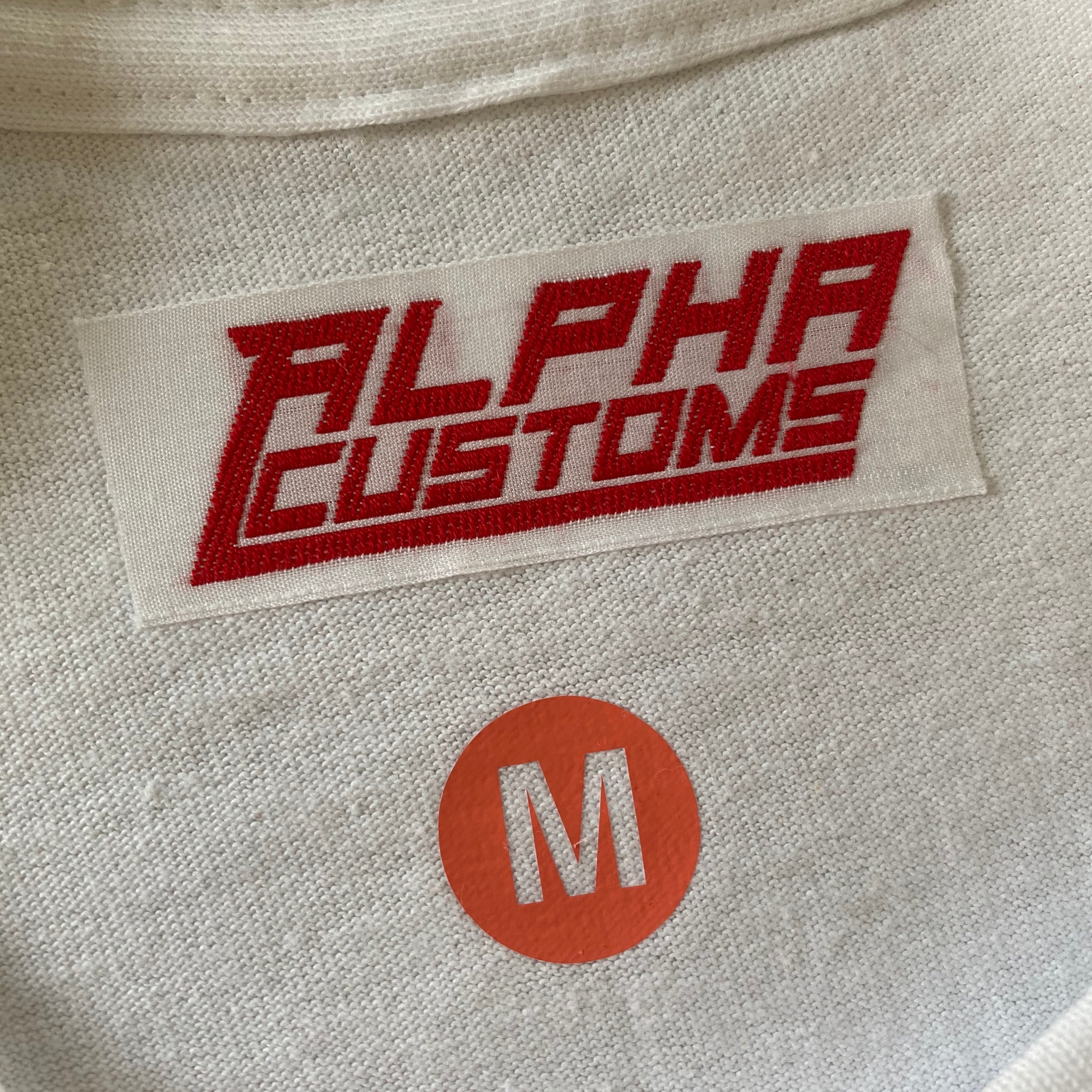 Raceflag T-Shirt Weiß - Alpha Customs Germany