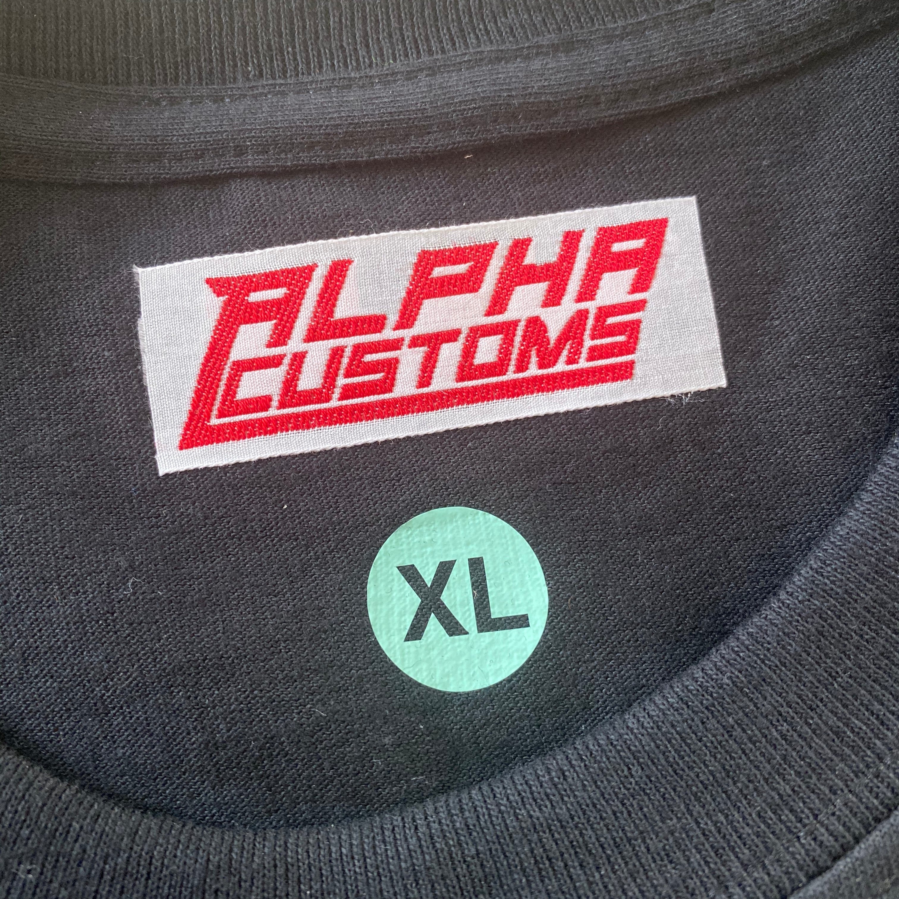 Raceflag T-Shirt Schwarz - Alpha Customs Germany